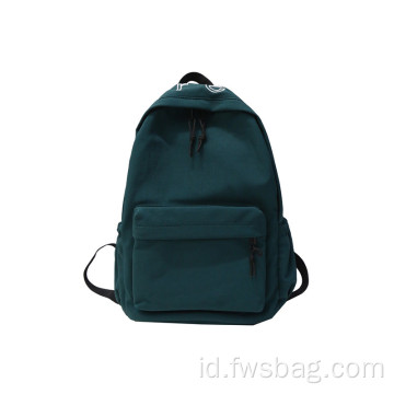 Tali Bantal Udara Gaya Sederhana Ladies Backpack Kantong Cetak Kustom Nylon School Tas